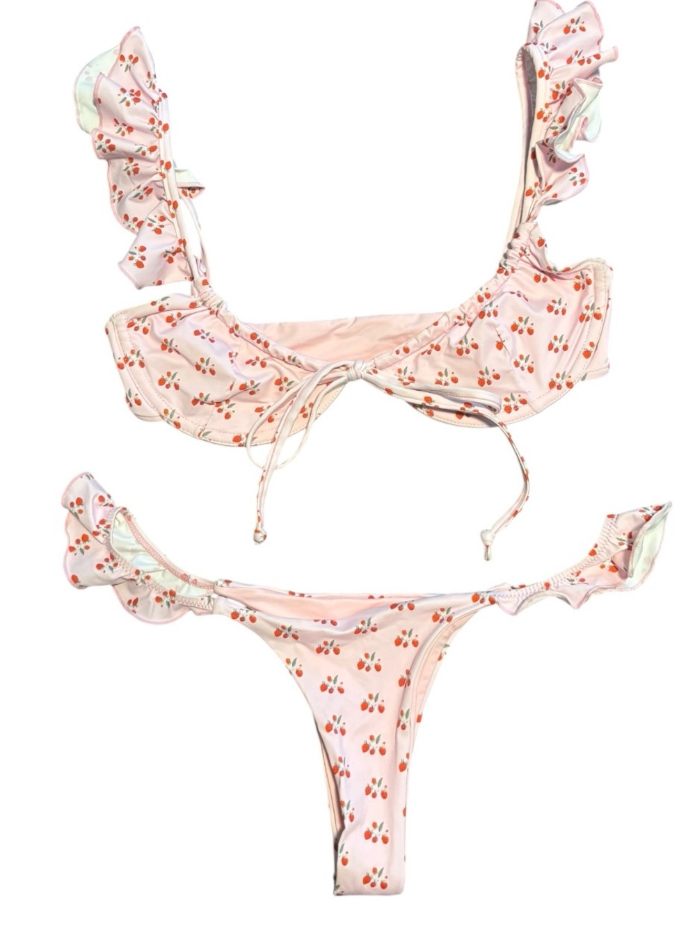 Frankie’s Bikinis Ruffle Berry Bikini - Picture 2 of 4